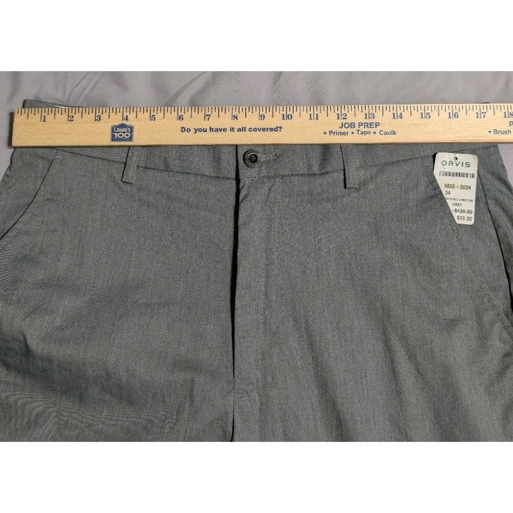 Orvis Most Comfortable Chinos Mens 34x29 Gray Stretch Pants NWT - Picture 7 of 8